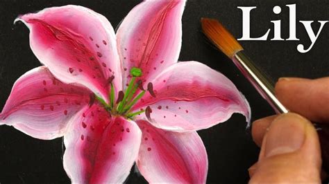 how to paint a lily|painting lilies in acrylic.